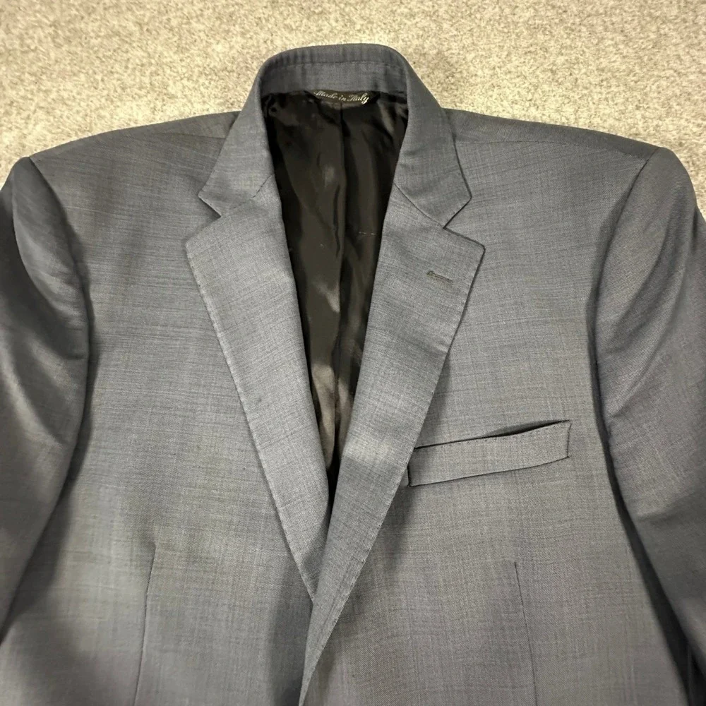 Ermenegildo Zegna Saks Fifth Avenue Blazer Mens 42 Grey Traveller Wool 2 Button